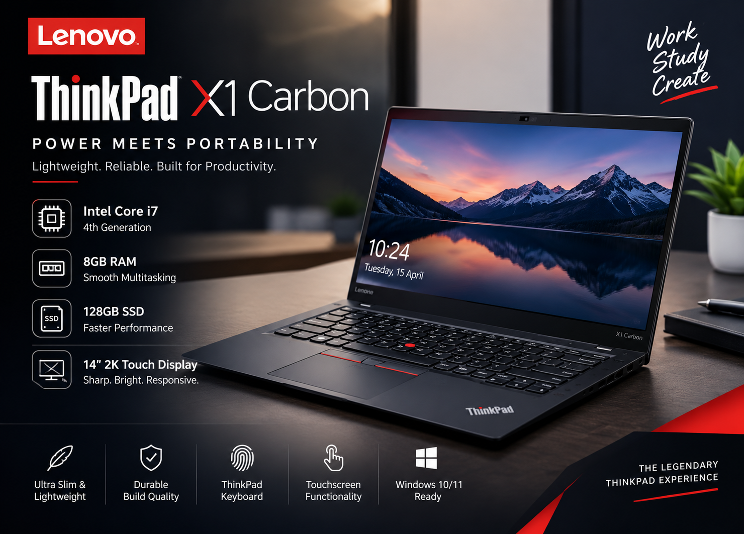 Lenovo ThinkPad X1 Carbon i7 4th Gen