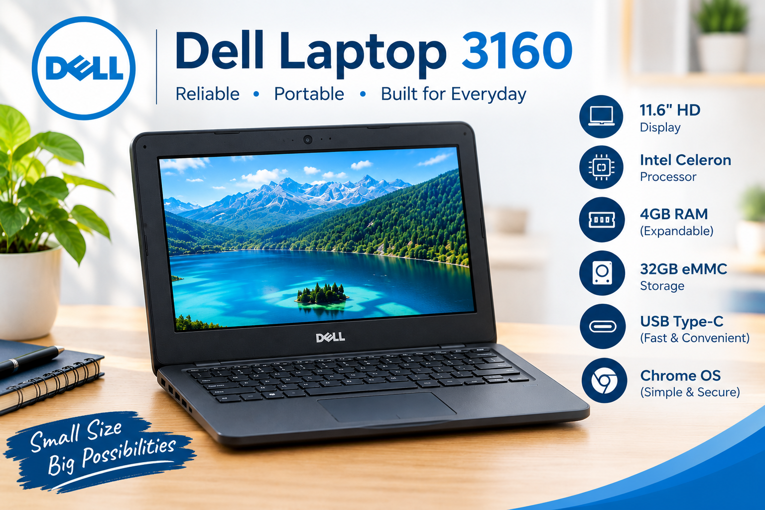Dell Laptop 3160.
